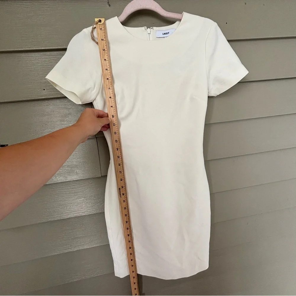 Likely Manhattan White Short Sleeve Mini Dress - Picture 3 of 8